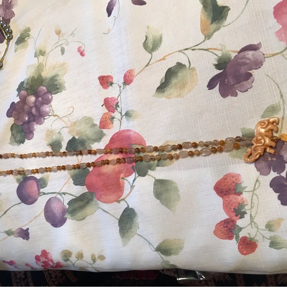 MALA BEAD NECKLACE~ RED ORANGE AGATE,CARNELIAN,BERYL AND QUARTZ - Picture 8 of 11
